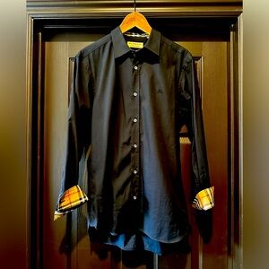 Black button up Burberry shirt